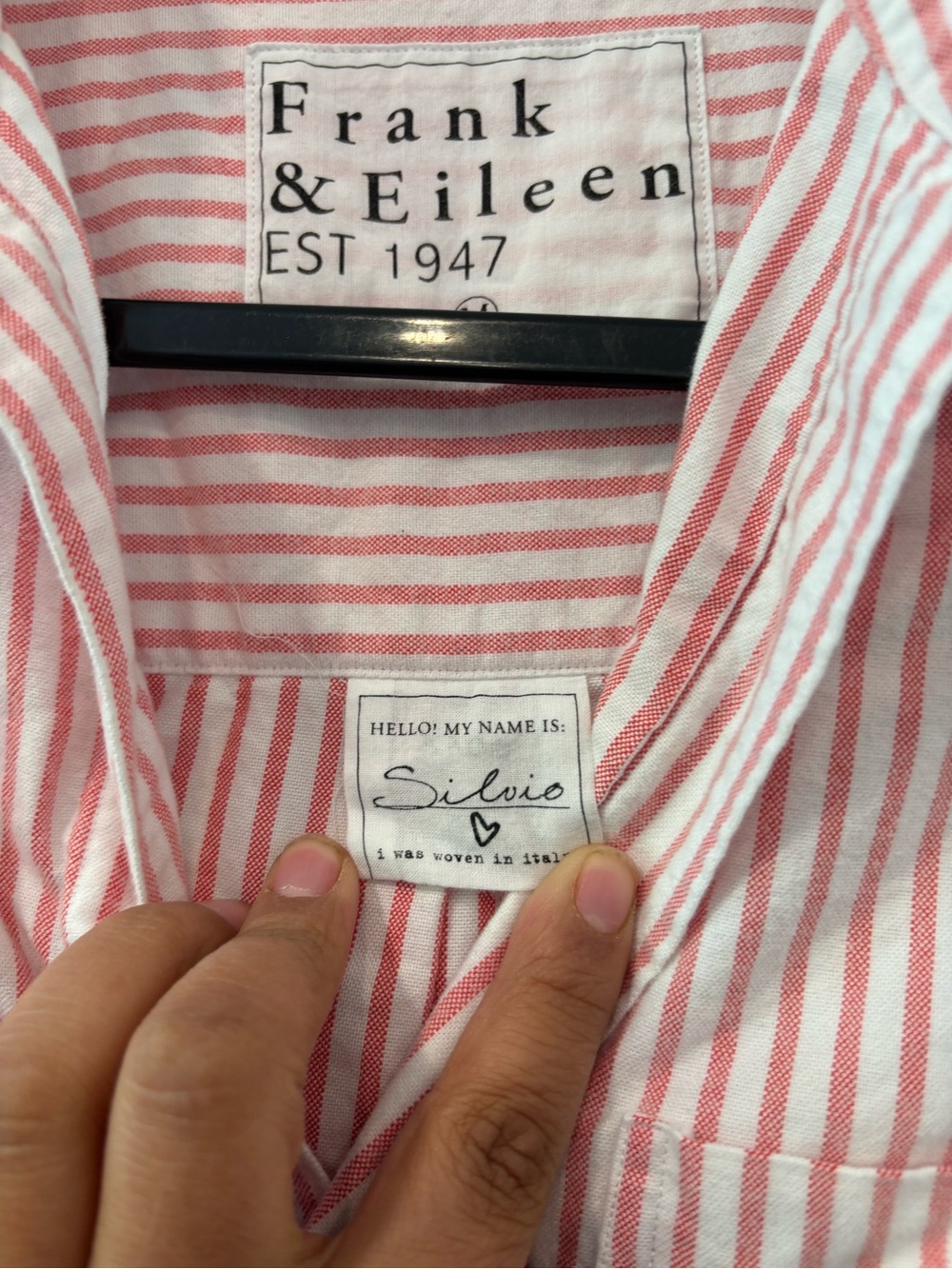 Frank & Eileen Silvio Long Sleeve Red White Striped Women’s Medium Untackable - Picture 3 of 6